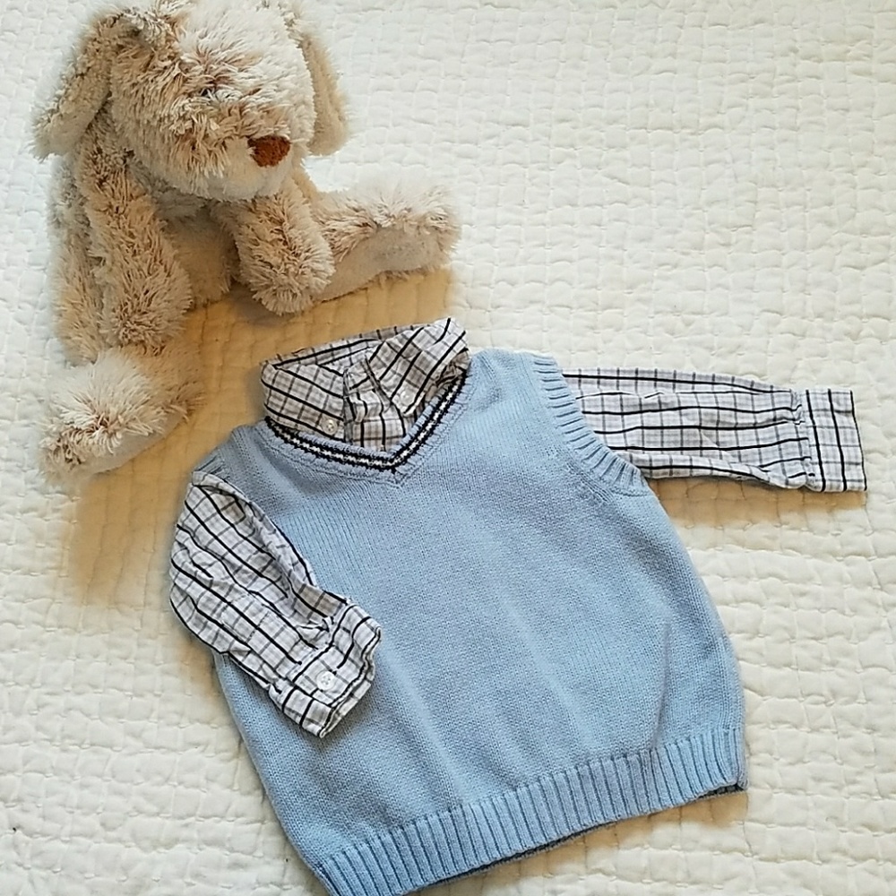 EASTER 💕HP💕 Baby Boy Dress Shirt & Vest
